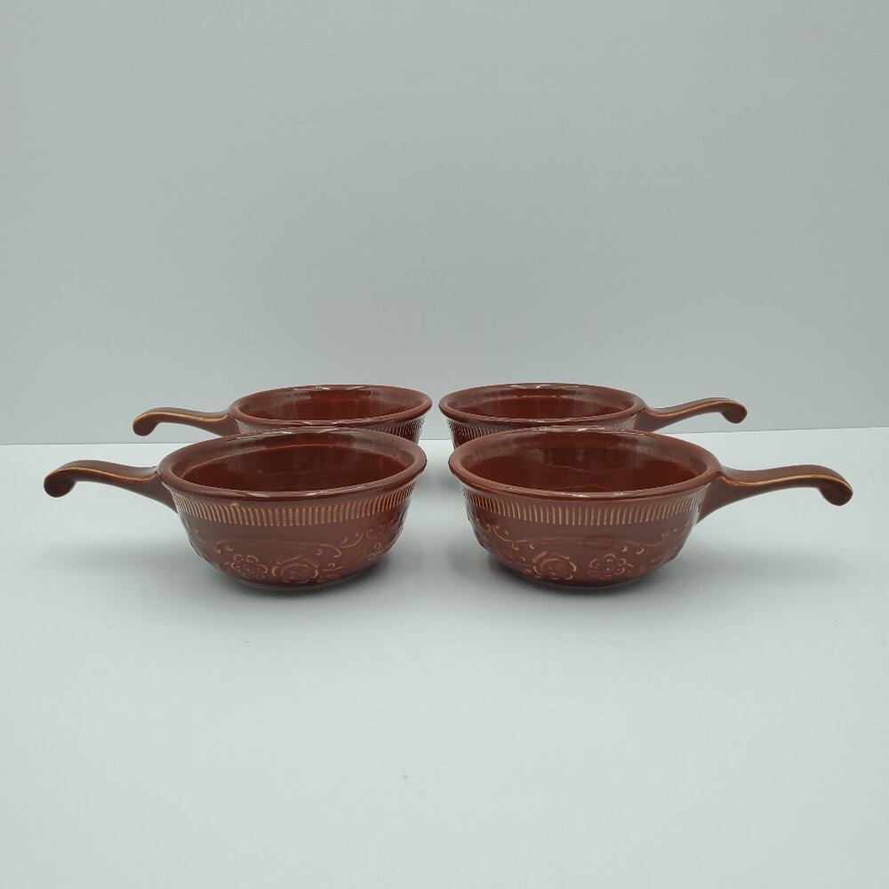 Taylor Smith & Taylor Oven Serve Brown Individual French Casserole Dishes TS&T
